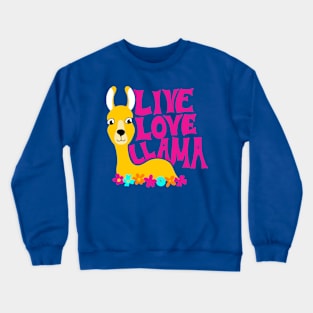 Live Love Llama Crewneck Sweatshirt